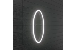 Creative Linear Profile Elliptical Ring Led Wall Light Surface Mounted Customization for Lobby Villa Hallway Building Lighting