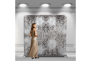 Fast Setup 10*8ft Tension Fabric Backdrop Detachable 8*8ft Pillowcase Photo Booth Background Stand for Display for Event