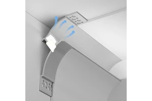 No Suspended Ceiling LED Profile Light Curved Shape Aluminum T5 Groove Profile Lamp Wall Washing Trough for Anodizing Square