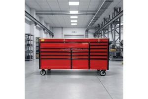 15 Drawers New Red Car Auto Repair Bracket Box Cabinet Box With Wheels Tool Heavy Duty Drawer Storage Wagon Tool Chest