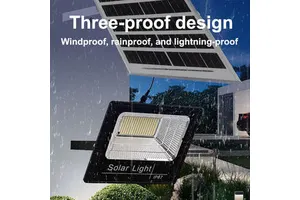 High Class Solar Powered LED Floodlights 200W ABS IP65 Weatherproof Outdoor Automatic Garden Lights Remote Control Dimmable