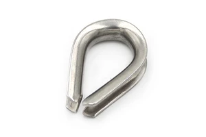 1/4'' G414 Stainless Steel 304 Thimble Rigging Wire Rope Crimping Loop Sleeve Cable Railing Thimbles