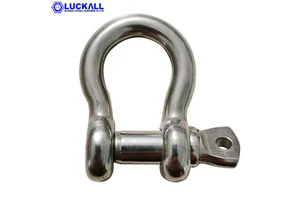 High Quality Stainless Steel 316 Polished European Type Bow Shackle 20MM with Screw Collar Pin for Mining Applications