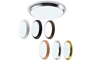 IP45 36W 3CCT Tri-proof Wood Grain Surface Mounted AC LED Ceiling Lamp 3-Year Warranty Moisture-proof for Living Room Bedroom
