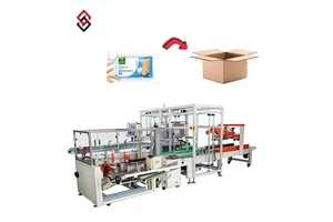 Automatic Electric Case Packing Machinery for Food Beverage Labeling Digital Features Pick Place Case Packer for Irregular Shape