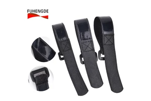 Custom Eco-Friendly Self-Adhesive Non-Slip Nylon Full Glue Buckle Strap With Hook And Loop For Battery Bicycle Fasten
