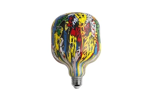 Led Stained Glass Ball Bulb Horizontal bar Personalized Decoration LED Edison Bulb Custom Manufacturer