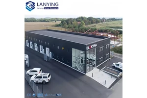 Commercial Steel Warehouse Workshop Hangar Hall Steel Structures 4S Car Showroom
