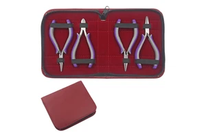 4 pieces Jewelry Pliers Kit With Ergo Handle Size 115mm Chain, Flat, Round Nose Plier, Side Cutter Jewelry Making DIY Pliers Kit