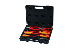 7pcs Insulated Hand Tools, Electrician Special Tools Kit in Plastic Tool Set