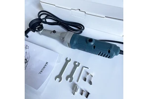 Mini Corded Electric Angle Grinder 220V Brushed Motor Multi-Function for Marble Tile Stone Cleaning Cutting Polishing