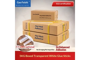 Transparent White Hot Melt Glue Stick 7mm 11mm High Viscosity Handmade Glue Gun Compatible Multi-Material Bonding Wholesale Box