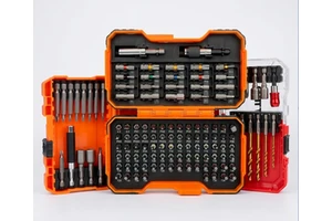 Professional 100pc 1/4 Inch Slotted Phillips Pozidriv Hex TORX Security Bit Universal Magnetic Hardware Case Screwdriver Set