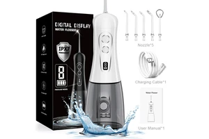 2026 400ML 8 Modes IPX7 Waterproof New Portable Cordless Oral Irrigator Electric Water Flosser Dental Flosser Pick