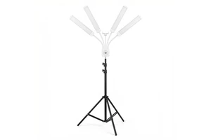 65W Professional 4 Arms LED Fill Light Shadowless Photography Video Lamp Dimmable Bi- Color Beauty Lash Tattoo Light with Tripod