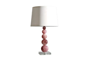Wholesale Simple Modern Beautiful Shape Pink Quartz Luxury Living Room Decorative Bedside LED Table Lamp