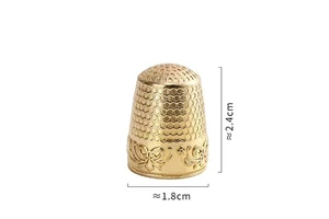Vintage European Metal Thimble Cross-Stitch Sewing Fabric Cutting DIY Tool, Thickened Thumb Finger Cap for Home Use