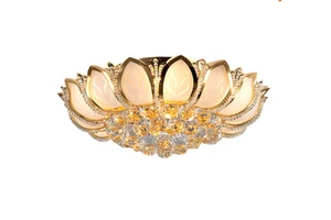 Home Decoration Living Room LED Crystal Chandelier Wedding Luxury Pendant Light Modern Ceiling Lamps