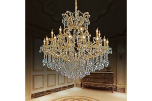 Wedding Crystal Chandelier Candle Pendant Light European Traditional Ceiling Light for Villa Chapel Banquet Hall Event Decor