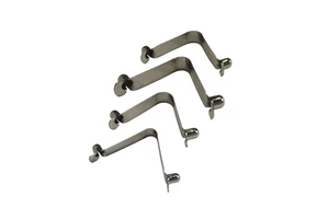 Custom Steel Return Push Double Button Spring Clip With Nickel Plating
