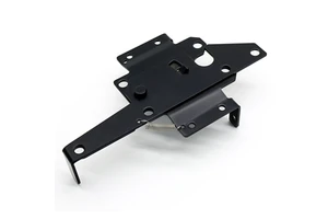 2066 Heavy Duty Galvanized Steel Black Door Gate Lock Latch Outdoor, Easy Install DIY Fence Shed Barn Hardware, US Stock