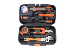 Wholesale 9 Pcs Electrician Kit Tools With Adjustable Wrench Household Repair Box Hand Tool Sets