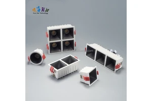 LED Embedded Line Light Grille Light Commercial Household Light Black Reflective Cup KH-OC-TH-107-3W