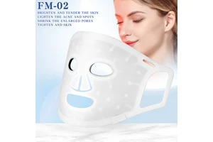 NEWDERMO Contour Flexible Silicone Mask 4 Color Facial and Neck Skin Care PDT Photon Red Light LED Face PDT Photon Mask