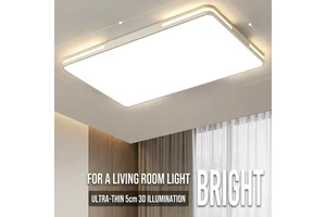 60W 3CCT Iron & Acrylic LED Round Ceiling Light with Tri Proof IP33 Modern Design for Bedroom