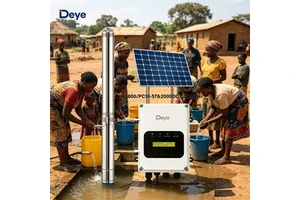 Deye 1.1HP 800W 4'' Solar Submersible Well Pump With Stainless Steel Body 100% Copper Wire Motor For Home Farm Livestock Garden