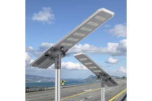 Lecuso Solar Outside Lights Outdoor All One Solar Street Light Solar Lamp Led Light With Battery Design