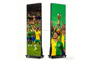Commercial LED Video Wall Screen 640x1920mm Poster LED Stand Display Indoor Led Panel WiFi Full Color Advertising manufacturer