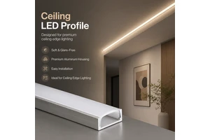 Easy Install Surface Mounted LED Aluminum Light Groove Profile for Home Kitchen Cabinet Wardrobe Strip Lighting Decor
