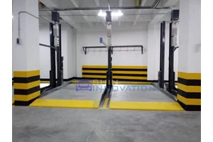 Low Ceiling 2 Post Car Parking Lift Space Saving Underground Garage Car Stacker 2 Level Mechanical Parking Lift For Basement