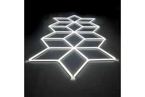 Car LED Work Light Neon Garage Lights Deformable Garage Ceiling Light Car Wash Lighting for Workshop and Repair Bay Installation