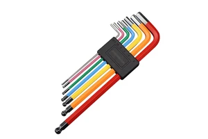 RIDERACE Hex Key Set MTB Road Bike Repair Tool Kit Service Wrench Colorful Hexagon Spanner Flat Ball Opening 1.5/2/2.5/3/4/5/6mm