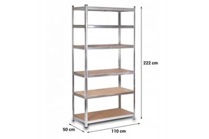 Light Duty Steel Slot Boltless Angle Shelf Garage Shelving Unit Slot Stacking Rack Metal Boltless Rivet Storage Rack Shelves