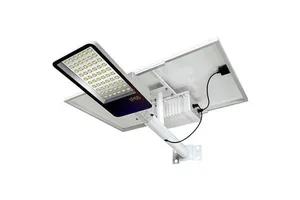 Solar-Powered LED IP67 Rated Outdoor Street Light Large Battery Voice Remote Control Automatic Sensor High-Pole Design Garden
