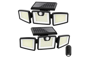 270 Wide Angle Wall Light 3 Modes Outdoor Remote Control Solar LED Motion Sensor Lamp IP44 Waterproof Solor Wall Light
