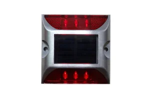 Waterproof Aluminum LED Solar Powered Road Stud Light 5 Color Reflective Ground Deck Dock Warning Light