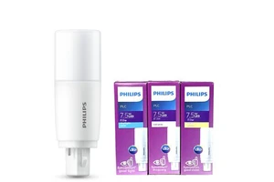 PHILIPS LED Plug-in Tube PLC Downlight Horizontal-insertion Two-pin 2P/4P Bulb 75W/9W Energy-saving ABS Landscape Light Source