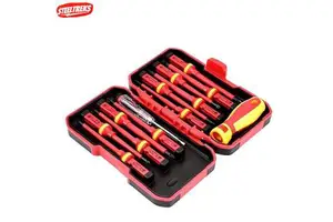 Tool Sets 13pcs Insulating Tool Kit Magnetic Tip Screwdriver Interchangeable Blades 1000V Household Repair Hard Case OEM for Men