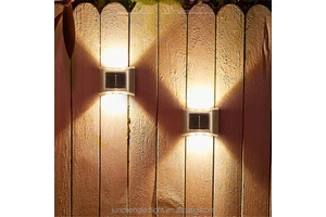 Solar Outdoor Lighting Wall Lamps Waterproof Solar Powered Lights for Garden Courtyard Street Landscape