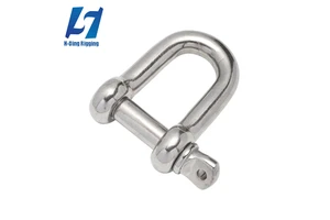 European Type D Shackle Forged Stainless Steel Screw Pin Anchor Shackles Low Price Supply for Mining-US Type Bow Shackles