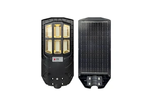 New Black Reflective Cup Module Solar LED Street Light Road LiFePO4 Battery 70-140 Beam Angle IP65 Waterproof SMD 2835 120LM/W