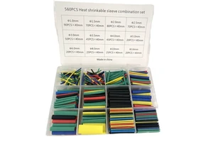 Wellco 560PCS heat shrink tube Assortment heat shrink tube kit set with box