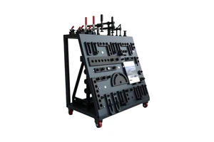 MIG Welding Trolley: Panel Hooks & Base for Angle Irons/U-Boxe