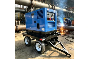 Welding Machine Mobile Trailer Silent Diesel Generator Engine 3Phase 50/60hz Water-Cooling 4-Station 1000A 500A 400A 300A Welder