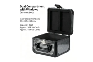 2 Row 3 Row 4 Row Graded Sports PSA Case Lock Aluminum Frame Card Slab Storage Case For PSA/BGS/sgc Graded Card Storage Box Case