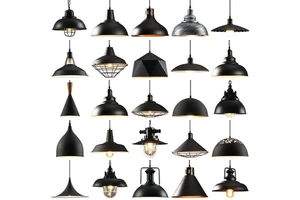Industrial decorative black lighting pendant hanging ceiling chandeliers nordic kitchen dining room modern led pendant light